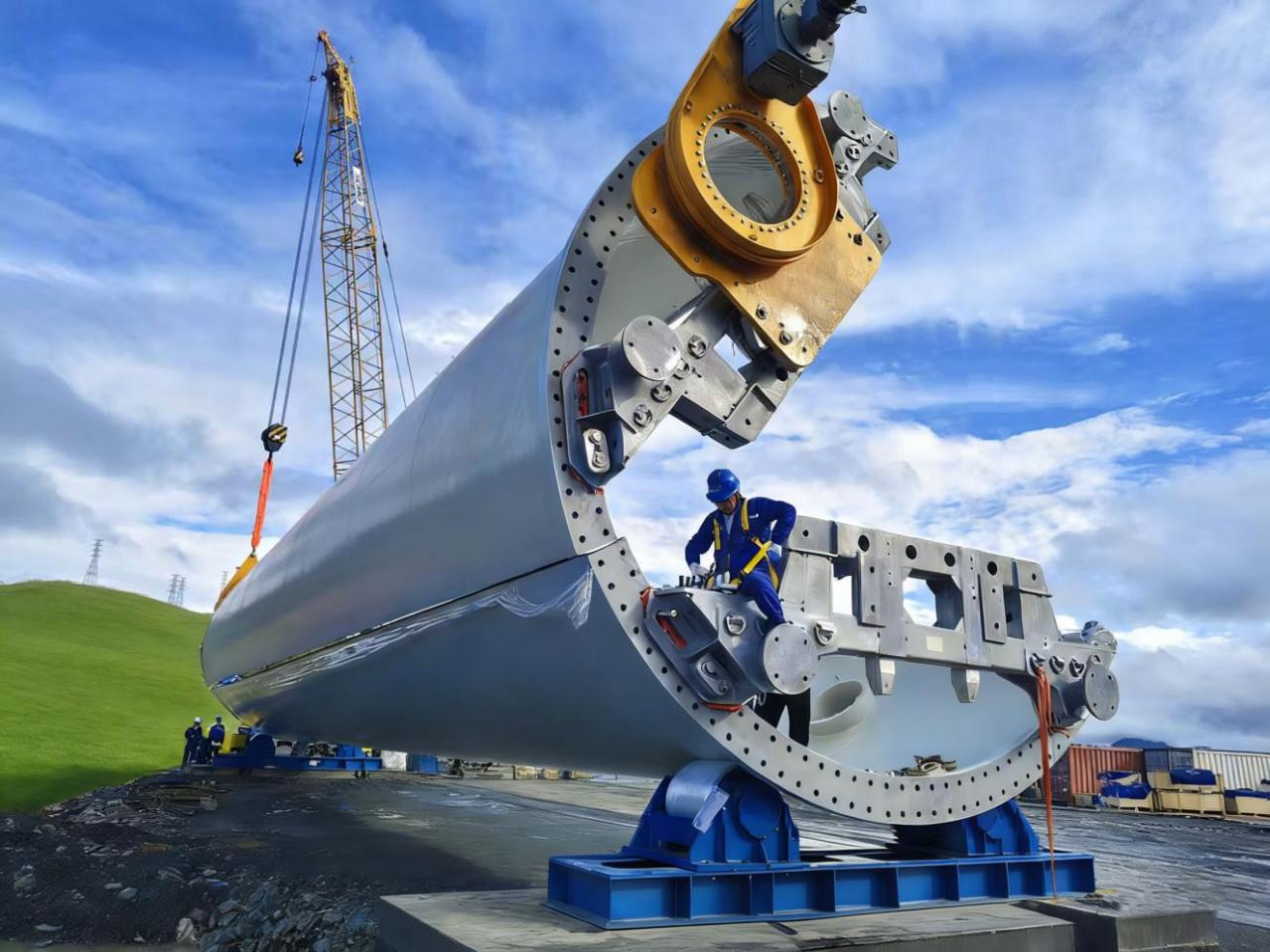 远景能源菲律宾Alternergy18套分片塔筒制造